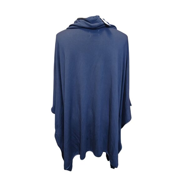 Lou & Grey Mock Neck Poncho Cape Shawl Womens XS/S Corpcore Chic Elegant Soft - Picture 5 of 8